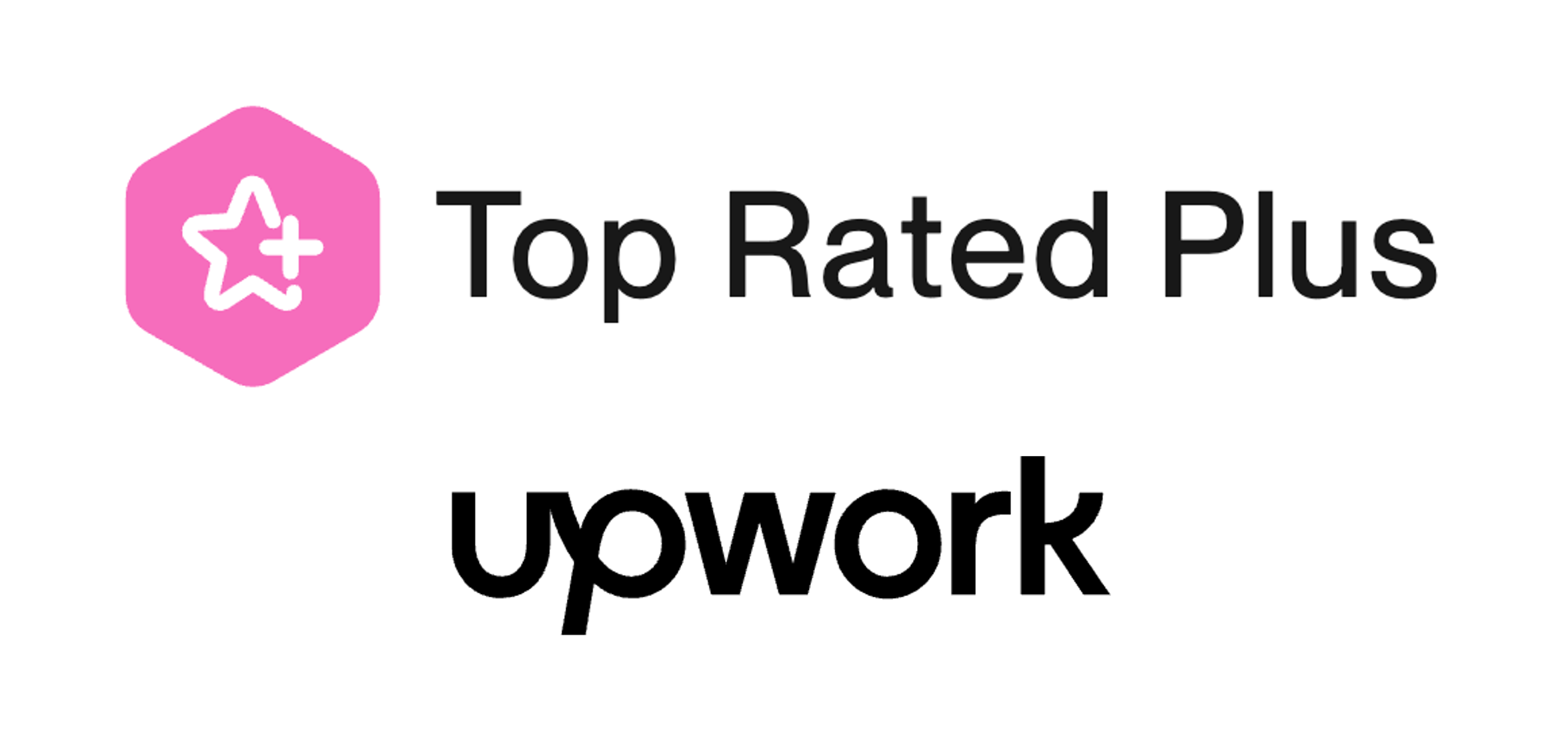 Upwork Top Rated Plus certificate